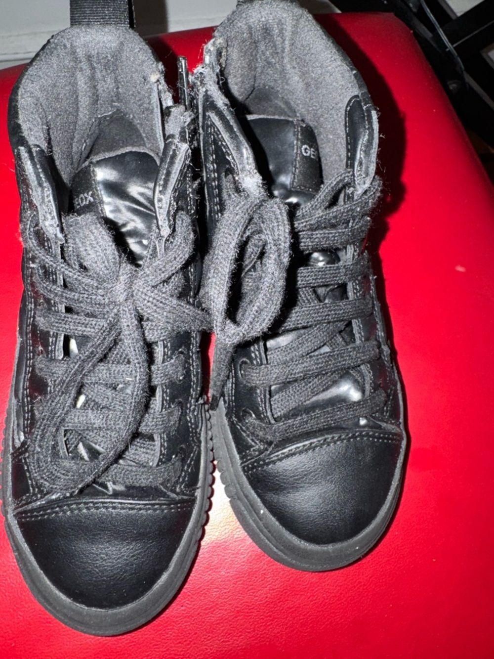 Geox Black High-Top Lace Sneakers
